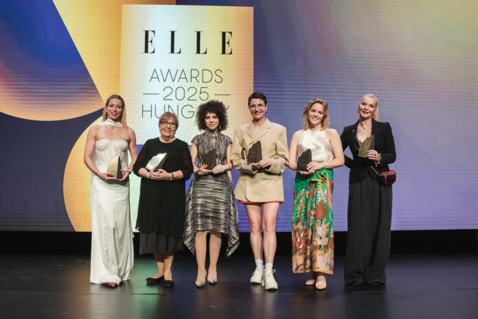 ELLE Awards nyertesek - balról Gulyás Michelle, Rangos Katalin, Al Ghaoui Hesna, Szentesi Éva, Fancsikai Esztet, Kovalcsik Ildikó